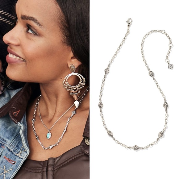 Kendra Scott Jewelry - NWT Kendra Scott Shiva Strand Necklace In Silver